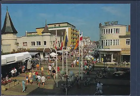 AK Westerland Fußgänger Boulevard Friedrichstraße 1980