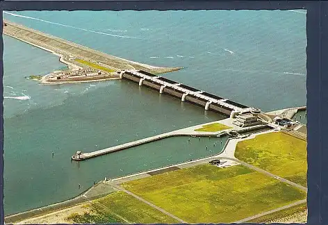 AK Eidersperrwerk mit Abschlußdamm - Luftaufnahme 1979