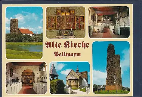 AK Alte Kirche Pellworm 6.Ansichten 1986