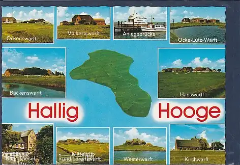 AK Hallig Hooge 10.Ansichten Anlegebrücke - Hanswarft 1980