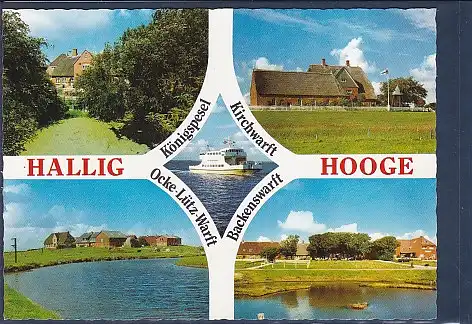 AK Hallig Hooge 4.Ansichten Kirchwarft 1980