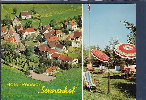 AK Hotel Pension Sonnenhof Clausthal Buntenbock 1979 Luftbild