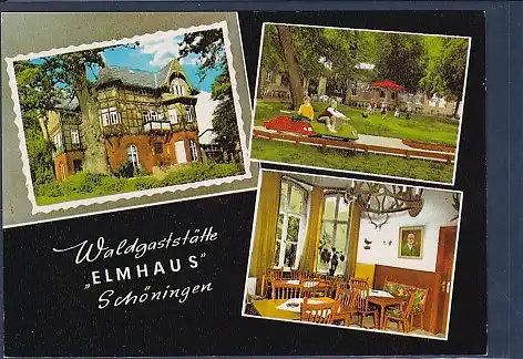 AK Waldgaststätte Elmhaus Schöningen 3.Ansichten 1970