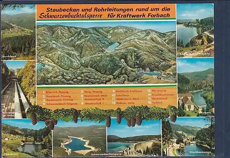 AK Staubecken und Rohrleitungen rund um die Schwarzenbachtalsperre Für Kraftwerk Forbach 1970
