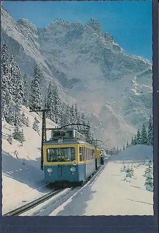 AK Blick zum höchsten Gipfel Deutschlands Zugspitz Zahnradbahn 1970