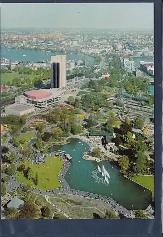 AK Hamburg Blick vom Fernsehturm auf Congress Centrum und Alster 1970
