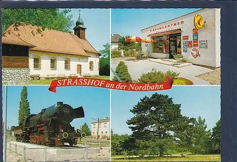 AK Strasshof an der Nordbahn 4.Ansichten Kaufhaus Baumgartner 1980