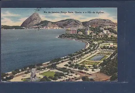 AK Rio de Janeiro Praca Paris Gloria eo Pao de Acucar 1953