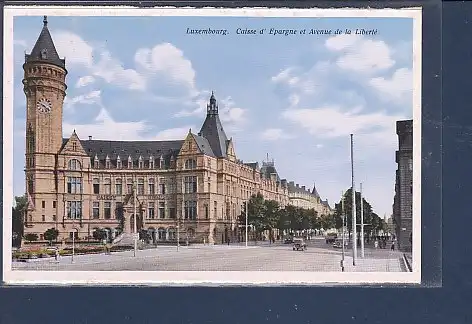 AK Luxembourg Caisse d´ Epargne et Avenue de la Liberte 1930