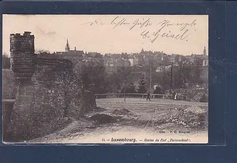 AK Luxembourg Restes du Fort Verlorenkost 1905
