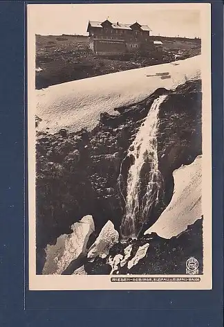 AK Riesen Gebirge Elbfall u. Elbfall Baude 1924