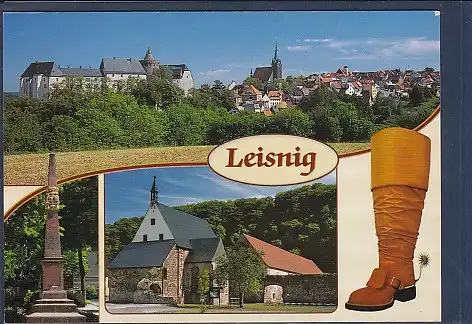 AK Leisnig 4.Ansichten Ortsansicht - Postdistanzsäule 2000