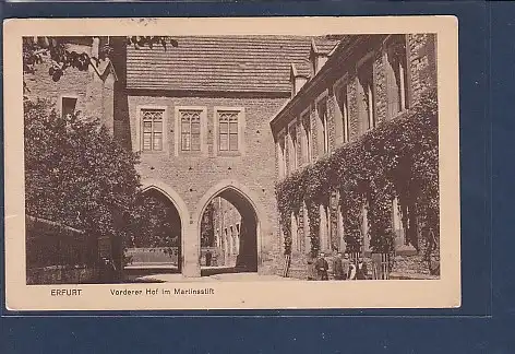 AK Erfurt Vorderer Hof im Martinsstift 1913