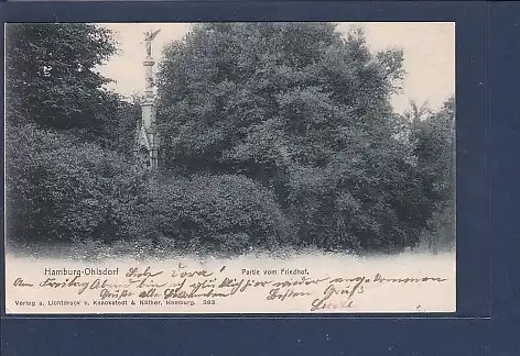 AK Hamburg Ohlsdorf Partie vom Friedhof 1902