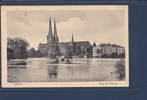 AK Lübeck Dom mit Museum 1930