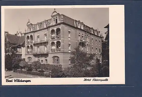AK Bad Wildungen Hotel Viktorquelle 1940