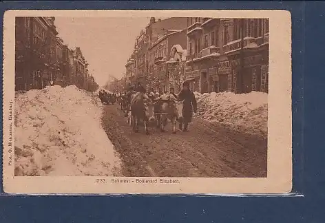 AK 1233. Bukarest - Boulevard Elisabeth 1920