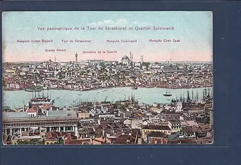 AK Vue panoramique de la Tour du Seraskierat et Quartier Suleimanie 1910