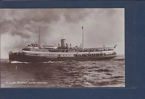 AK M.S. Jan Molsen auf der Unterelbe 1928