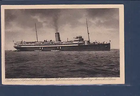 AK Turbinen Schnelldampfer Kaiser Seebäderdienst der Hamburg Amerika Linie 1924