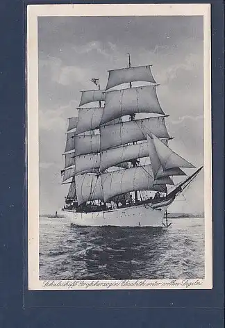 AK Schulschiff Grossherzogin Elisabeth unter vollen Segeln 1940