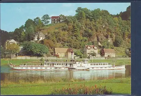 AK Weiße Flotte Dresden Großer Oberdeckdampfer Meissen 1990