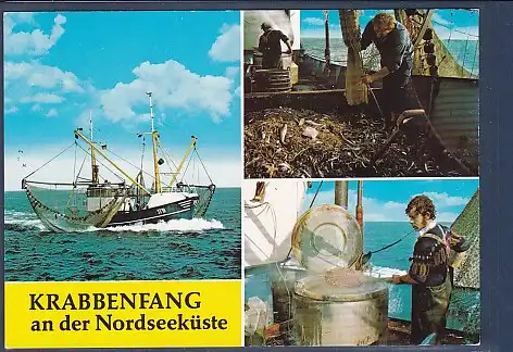 AK Krabbenfang an der Nordseeküste 3.Ansichten 1985