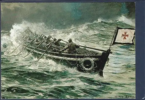 AK Ruderrettungsboot Fürstin Bismarck 1980