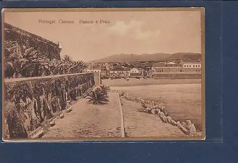 AK Portugal Cascaes Passeio e Praia 1930