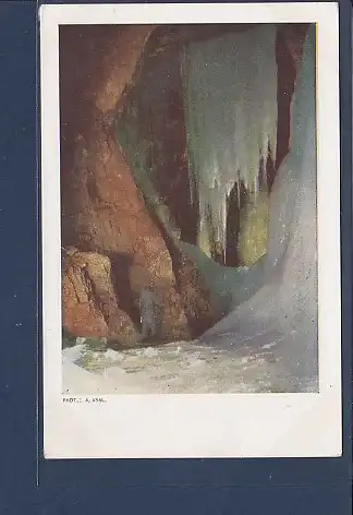 AK Eisriesenwelt im Tennengebirge Salzburg Hymir Halle Eisvorhang 1930