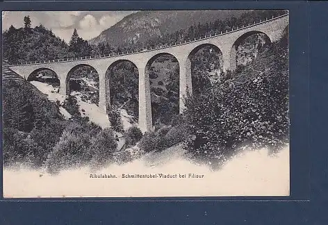 AK Albuabahn Schmittentobel Viaduct bei Filisur 1920