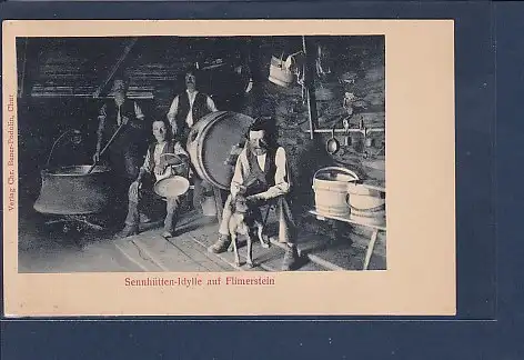AK Seehütten Idylle auf Flimerstein 1920