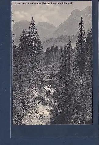 AK Adelboden - Alte Brücke über den Allenbach 1920