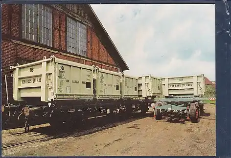 AK Von Haus zu Haus mit Behälter der DB 1970