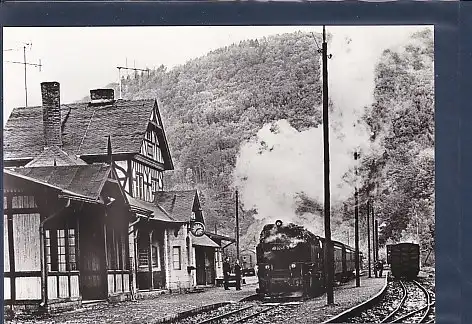 AK Harzquerbahn Bahnhof Ilfeld 1985