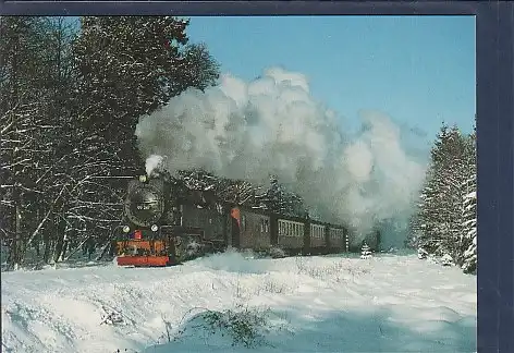 AK Zug der HSB kurz vor Drei Annen Hohne 1990