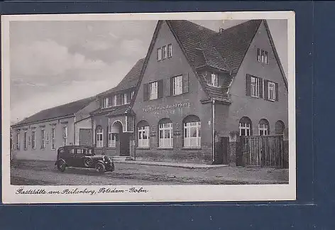 AK Gaststätte am Reiherberg Potsdam-Golm ( Auto) 1940