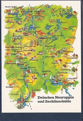 AK Zwischen Neuruppin und Zechlinerhütte 1988