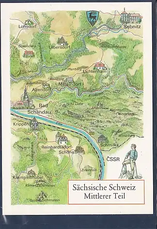 AK Sächsische Schweiz Mittlerer Teil Bad Schandau - Sebnitz 1985