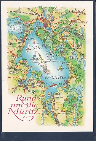 AK Rund um die Müritz Waren - Röbel 1974