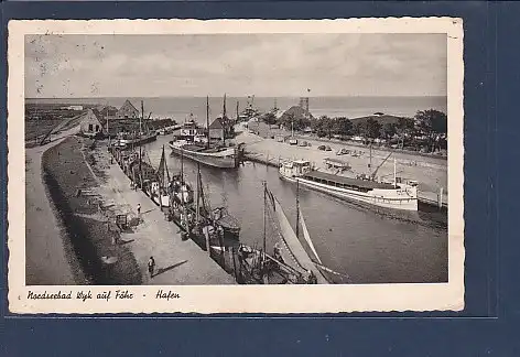 AK Nordseebad Wyk auf Föhr - Hafen 1958