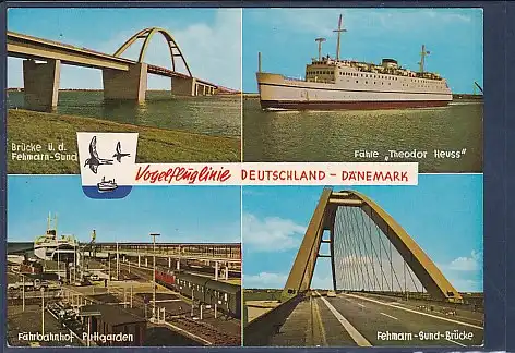 AK Vogelfluglinie Deutschland - Dänemark 4.Ansichten 1970