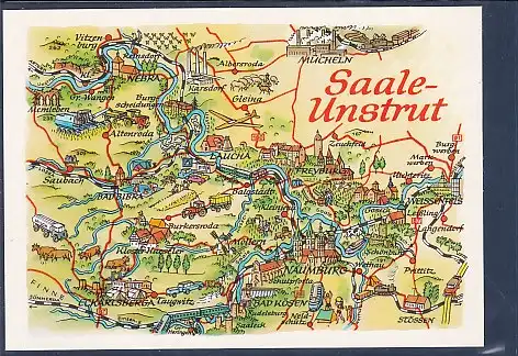 AK Saale-Unstrut Nebra - Naumburg - Weissenfels 1988