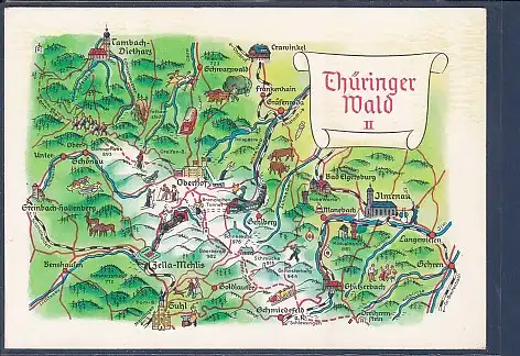 AK Thüringer Wald II Tambach Dietharz - Ilmenau - Suhl 1974