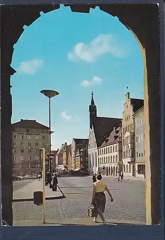 AK Ingolstadt Durchblick zum Heilig Geist Spital und Donaustraße 1970