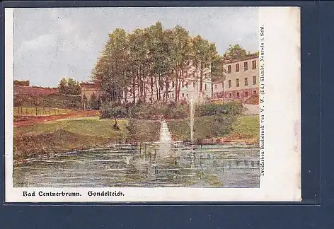 AK Bad Centnerbrunn Gondelteich 1910