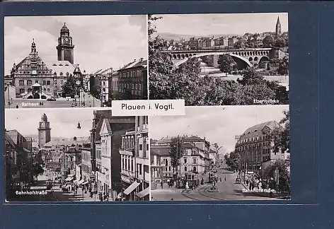 AK Plauen i. Vogtl. 4.Ansichten Bahnhofstraße 1963