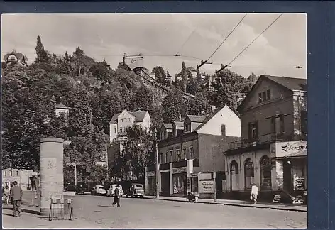 AK Dresden Loschwitz Grundstraße und Blick zur Schwebebahn 1959