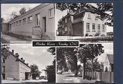 AK Mücka Kreis Niesky 4.Ansichten Konsum Kaufhalle - Oberschule 1978