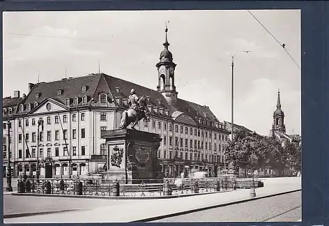 AK Dresden Neustädter Rathaus und Denkmal August des Starken 1978